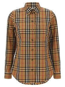Burberry Checked Collared Long-Sleeved Shirt