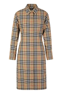 Burberry Long Sleeved Checked Shirt Dress