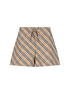 Burberry Check Printed Drawstring Shorts