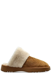 Burberry Check Shearling Flint Slippers