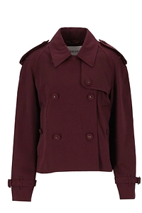 Burberry Double-Breasted Cropped Trench Jacket