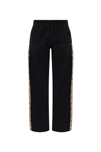 Burberry Check Trim Drawstring Track Pants