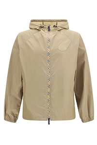Burberry Check Trim Hooded Jacket