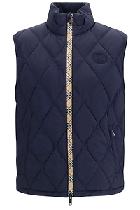 Burberry Check-Trim Quilted Down Vest