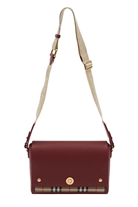 Burberry Note Checked Crossbody Bag