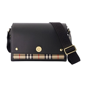 Burberry Note Checked Crossbody Bag