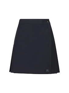 Pleated Stretch Mini Skirt