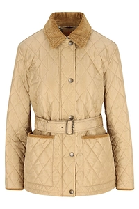 Burberry Quilted Belted Waist Jacket