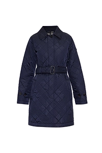 Burberry Quilted Belted Long Coat