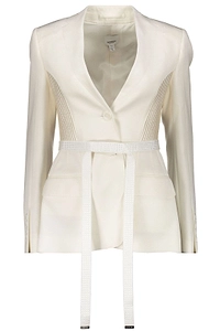 Burberry Single-Breasted Belted Tailored Blazer