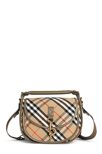 Burberry Small B Clip Checked Tote Bag