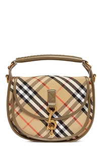 Burberry B Clip Checked Small Crossbody Bag