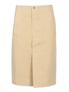Front Slit Midi Skirt