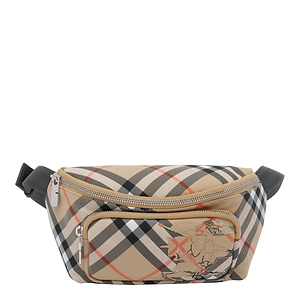Burberry Checked Ekd Motif Small Belt Bag