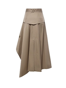 Burberry Belted Asymmetric Midi Skirt