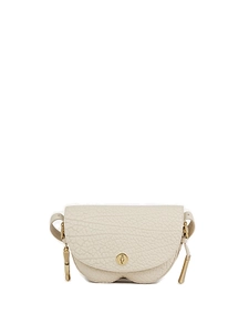 Granulated Foldover-Top Shoulder Bag