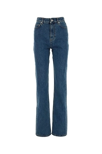 Burberry Logo Patch Straight Fit Jeans