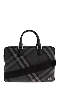 Burberry Grid Check Pattern Briefcase