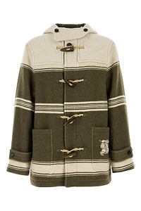 Burberry Striped Hooded Short Coat