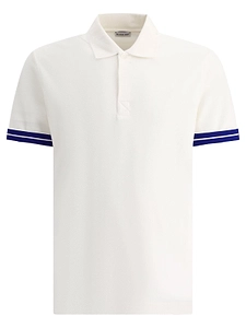 Burberry Striped-Detail Short Sleeved Polo Shirt