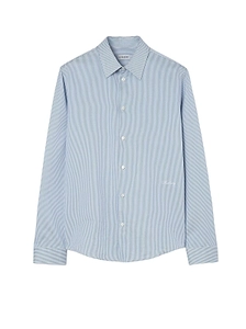 Burberry Striped Logo Embroidered Shirt