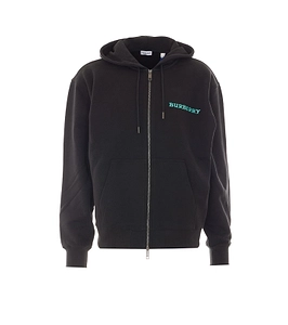 Burberry Heritage Logo Zip-Up Hoodie