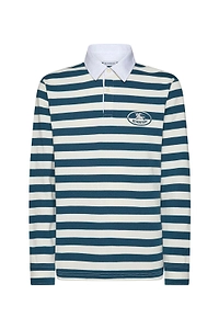 Burberry Knight Stamp Striped Polo Shirt