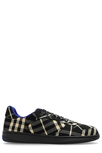 Burberry Terrace Checked Lace-Up Sneakers