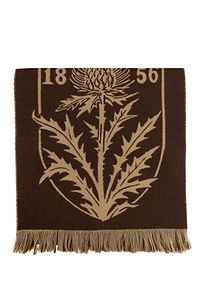 Burberry Thistle Shield Fringed Scarf