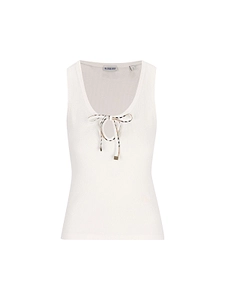 Burberry Tie-Detail Ribbed Tank Top