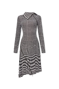 Turtleneck Asymmetric Midi Dress