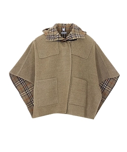 Burberry Hooded Duffle Cape Coat