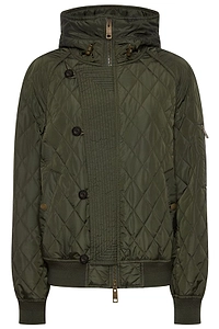 Burberry Hooded Quilted Bomber Jacket