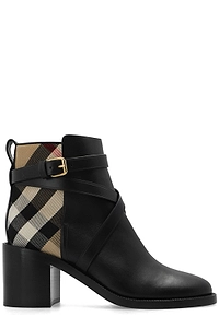 Burberry House Check Round-Toe Boots