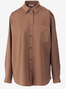 By Malene Birger Satin Patch-Pocket Shirt