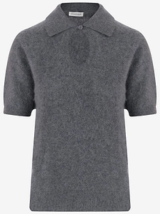 By Malene Birger Short-Sleeve Polo Knitted Sweater