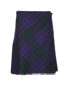Vintage Checked Frayed-Edge Skirt