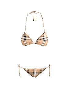 Burberry Checked Two-Piece Bikini Set