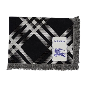 Burberry Wide Check Fringed-Edge Scarf