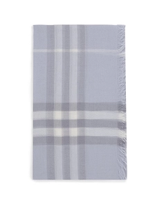Burberry Wide-Check Frayed-Edge Scarf