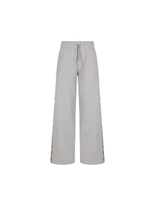 Burberry Wide-Leg Checked Band Drawstring Trousers