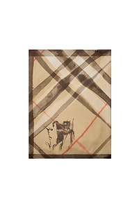 Burberry Wide Watercolour Check Scarf