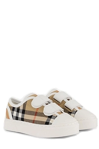 Burberry Kids Check Low-Top Sneakers