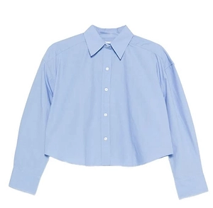 Calvin Klein Cropped Button-Up Shirt