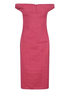 Calvin Klein Off-Shoulder Midi Dress
