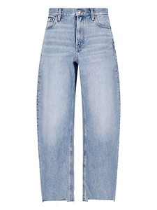 Calvin Klein Raw-Hem Straight-Leg Jeans