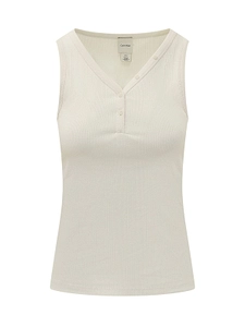 Calvin Klein Ribbed Henley Tank Top