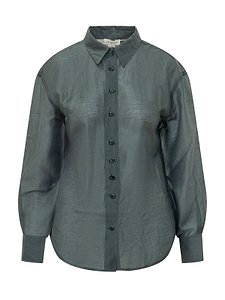 Calvin Klein Sheer Voile Long-Sleeve Shirt
