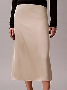 Calvin Klein Satin Midi Skirt