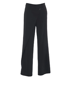 Anais Wrap-Front Straight-Leg Pants